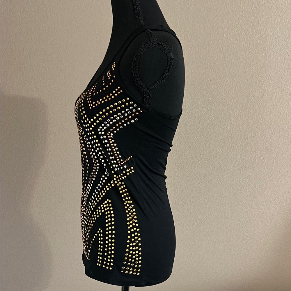 Black and Gold Embellished Women's Top - Picture 4 of 7